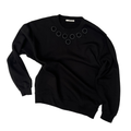 36.2° Bound sweatshirt in black with circular cut-out details